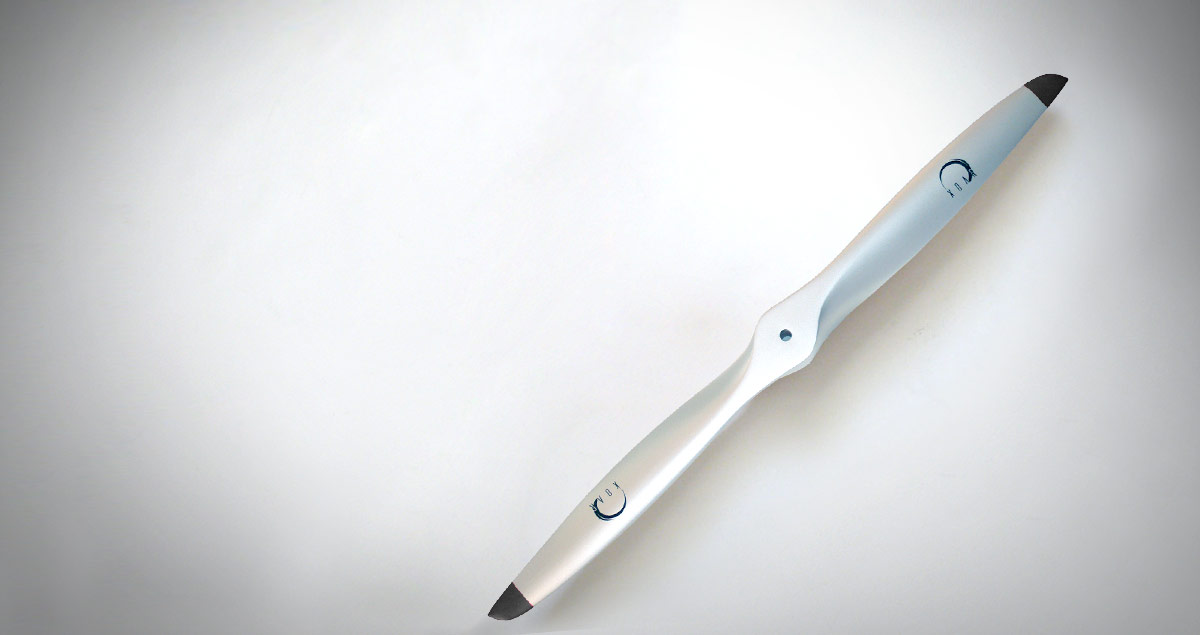 XOAR PJM 28x8 RC Airplane Propeller - White Sword Design Wood Prop With Red Tips